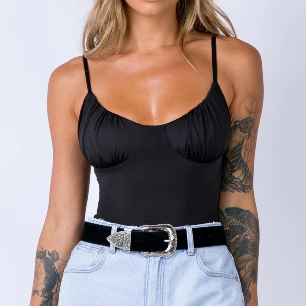 Princess Polly black levey bodysuit